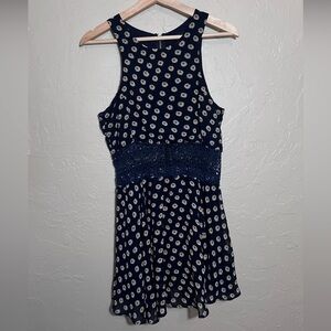 LUCCA COUTURE BLUE AND WHITE SUNDRESS SIZE L